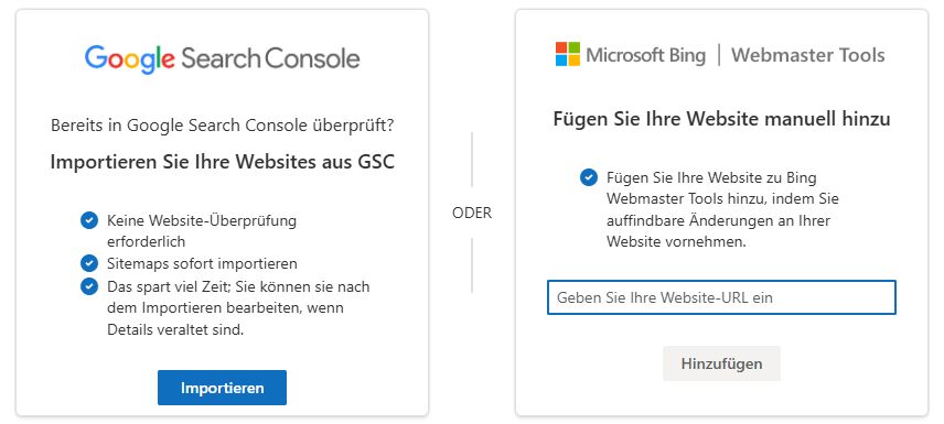 Bing Seite hinzufügen